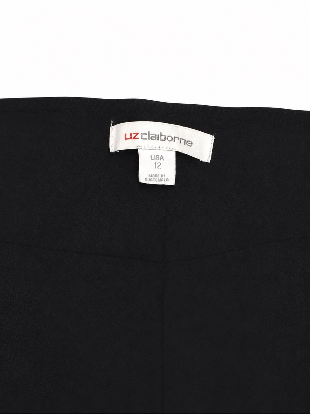 Liz Claiborne black straight leg pants in a size 12 - Picture 6 of 6